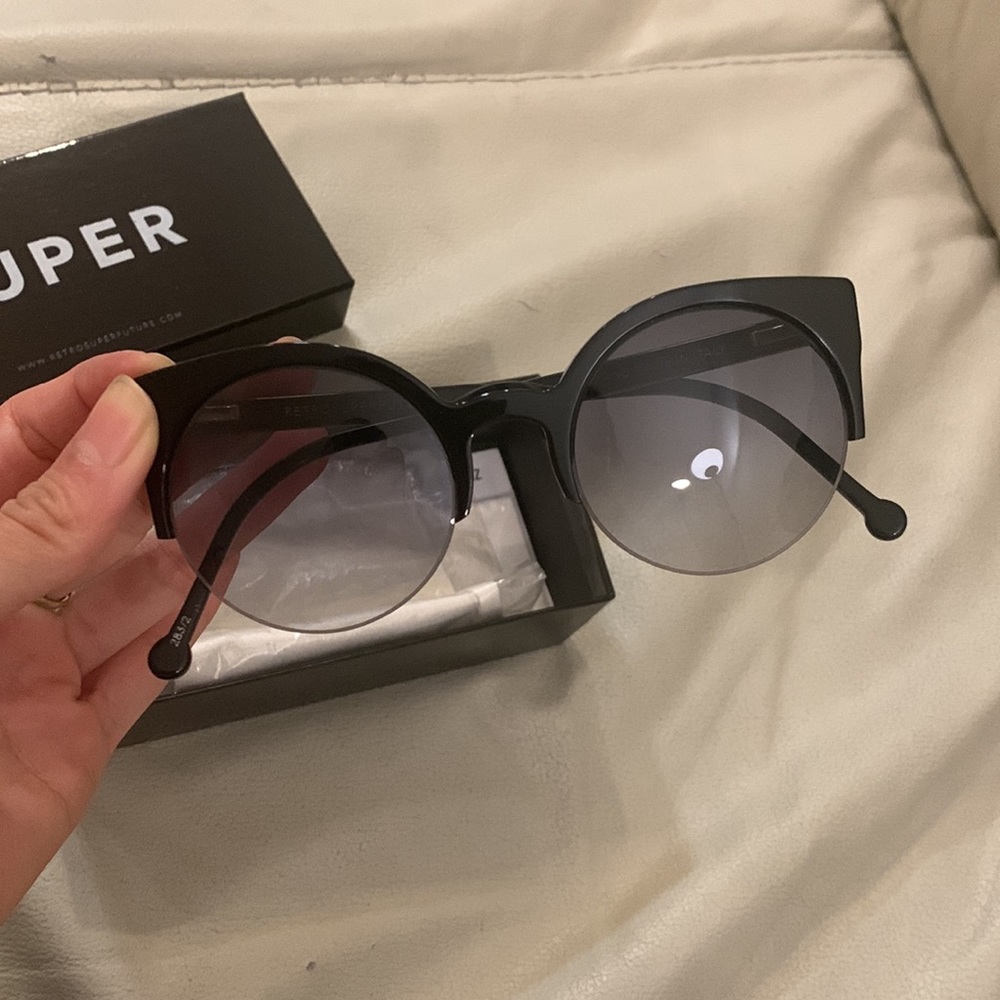 Retro Super Future Lucia Black Sunglasses
